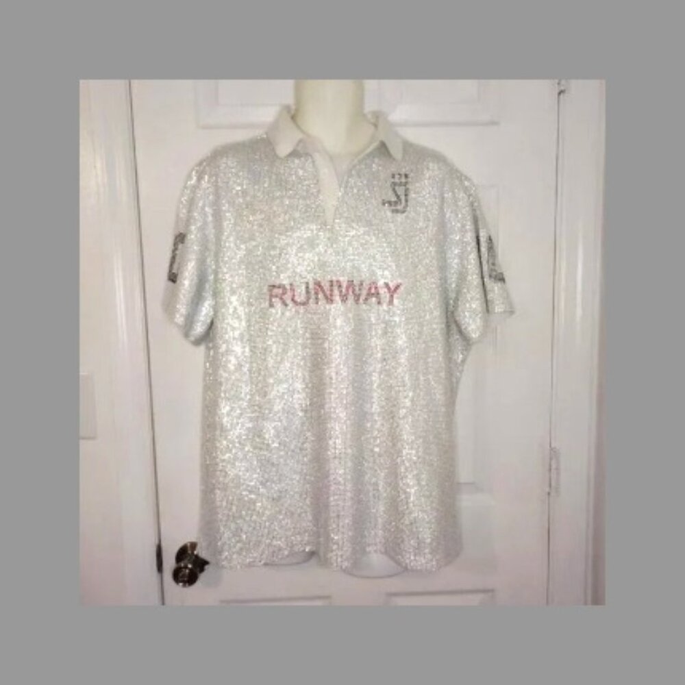 Shane Justin Swarovski Crystal Polo Shirt